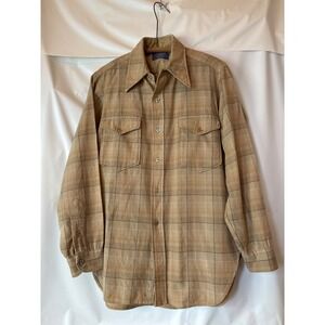 Vintage Pendleton 100% Virgin Wool Board Shirt‎ Men's Sz 15 1/2